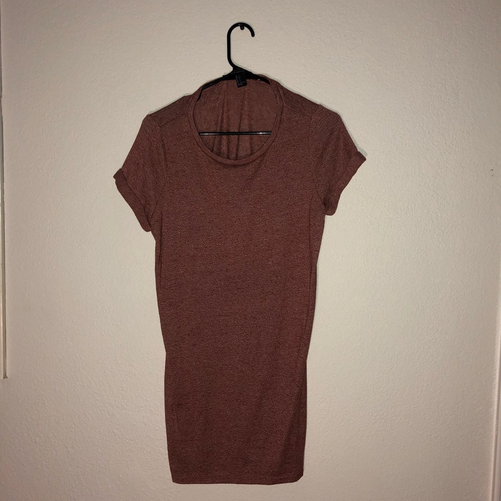Red jersey T-shirt dress